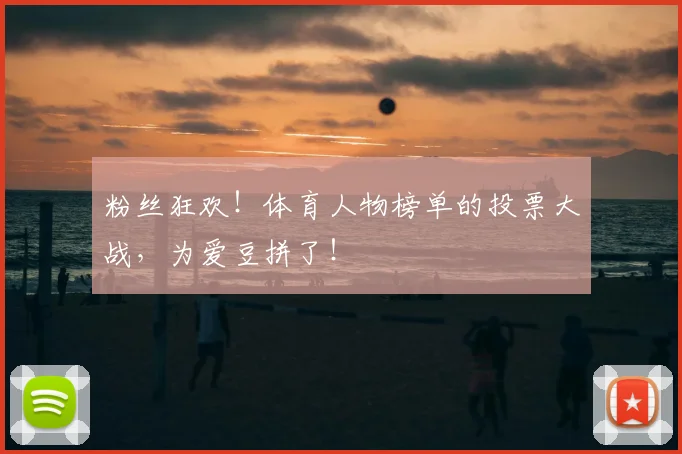 粉丝狂欢！体育人物榜单的投票大战，为爱豆拼了！